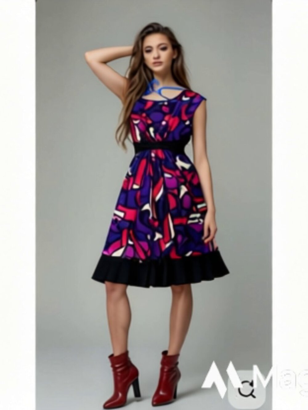 Jones New York Colourful Geometric Dress